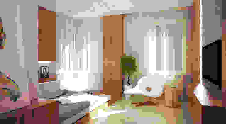 Quartos minimalistas por Студия Максима Рубцова. Minimalista