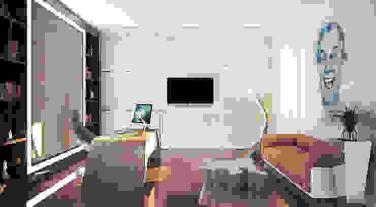 Espaços de trabalho minimalistas por Студия Максима Рубцова. Minimalista