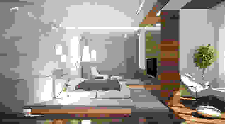 Quartos minimalistas por Студия Максима Рубцова. Minimalista