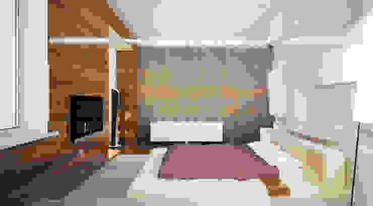 Quartos minimalistas por Студия Максима Рубцова. Minimalista