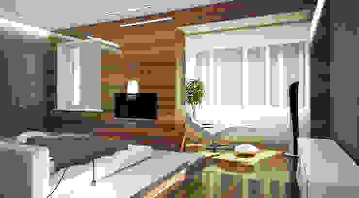 Quartos minimalistas por Студия Максима Рубцова. Minimalista