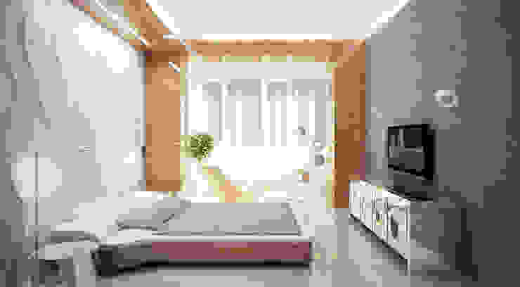 Quartos minimalistas por Студия Максима Рубцова. Minimalista