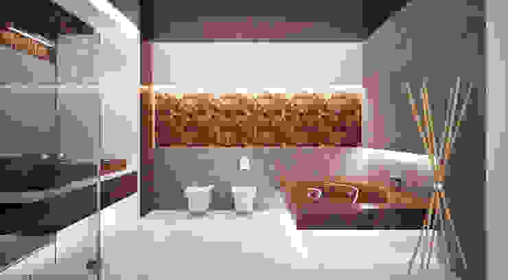 Casas de banho minimalistas por Студия Максима Рубцова. Minimalista