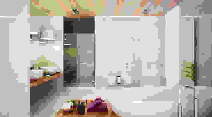 Casas de banho minimalistas por Студия Максима Рубцова. Minimalista