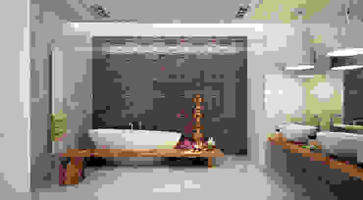 Casas de banho minimalistas por Студия Максима Рубцова. Minimalista