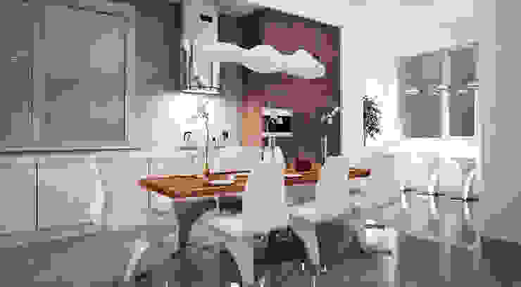 Cozinhas minimalistas por Студия Максима Рубцова. Minimalista