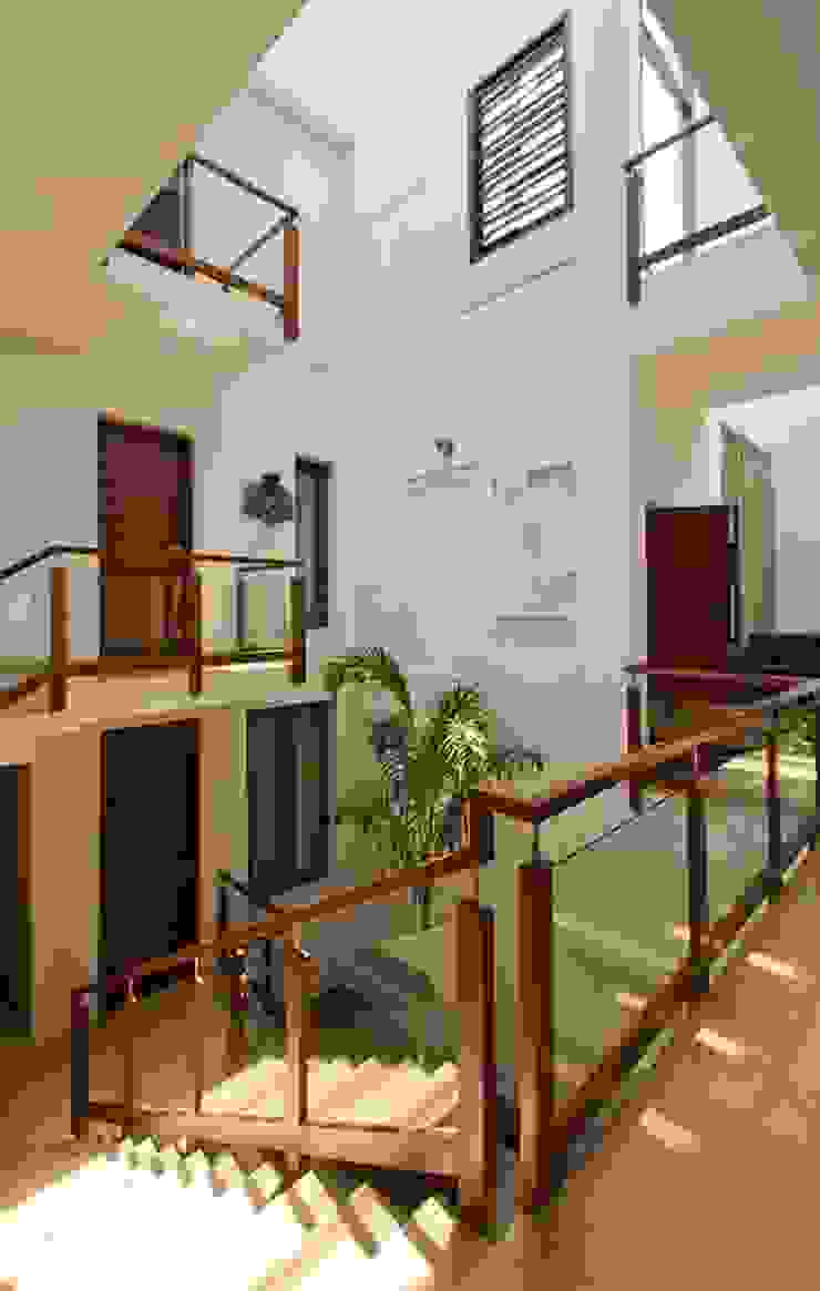 Muraliarchitects 모던스타일 복도, 현관 & 계단