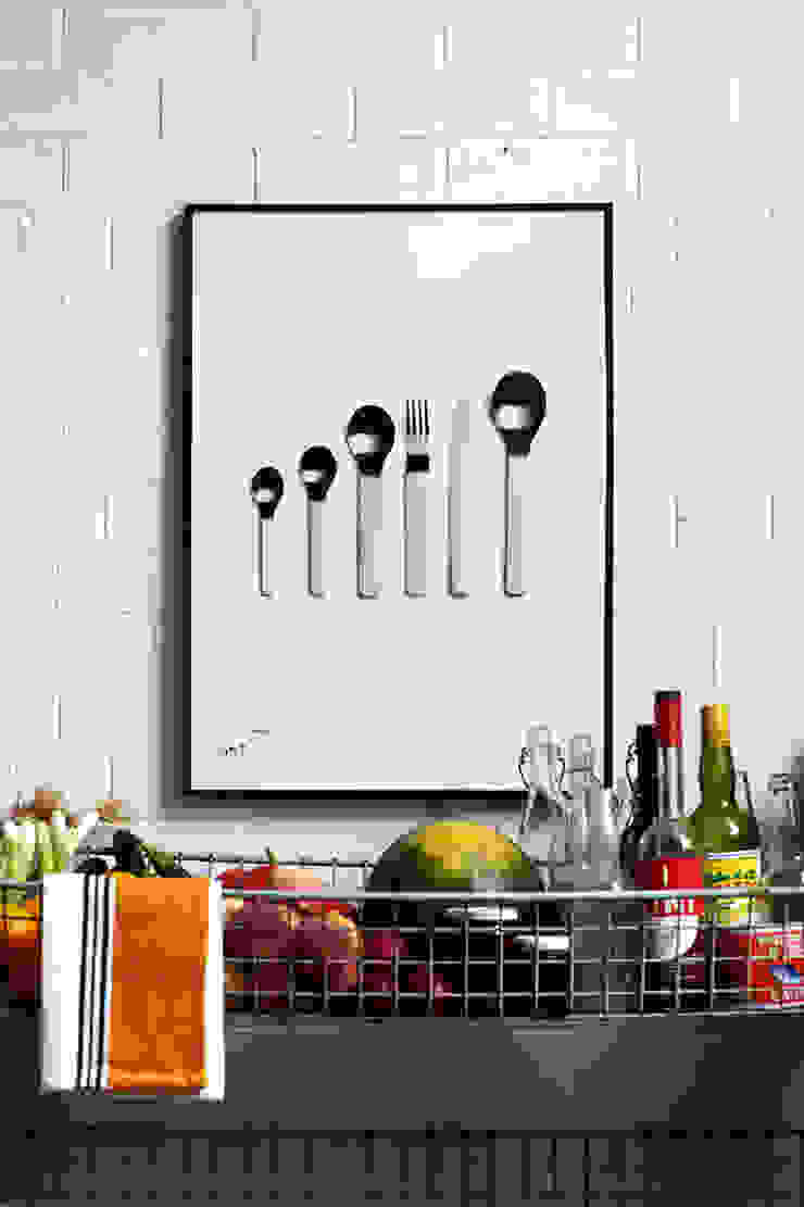 David Mellor Minimal Cutlery Hand Pulled Screen Print Lane Moderne Küchen Accessoires und Textilien