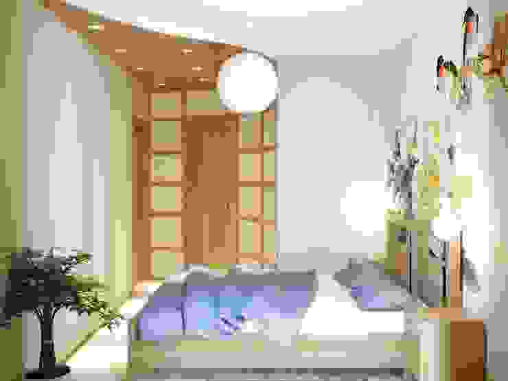 Симуков Святослав частный дизайнер интерьера Camera da letto in stile asiatico Beige