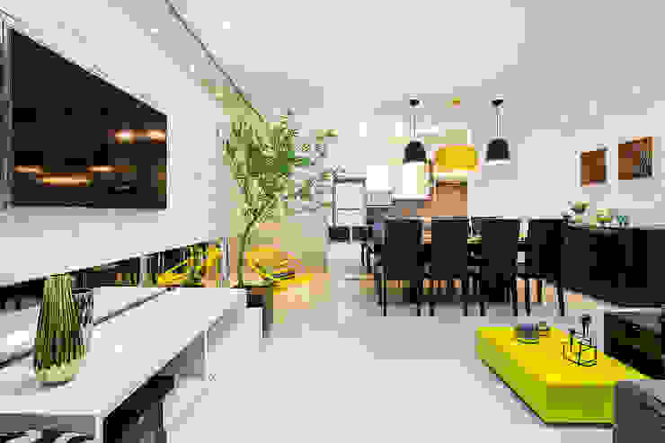 Amanda Pinheiro Design de interiores Modern dining room Yellow