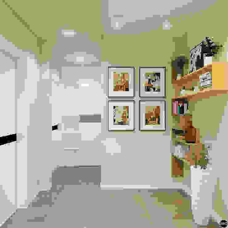 BRO Design Studio Minimalist corridor, hallway & stairs