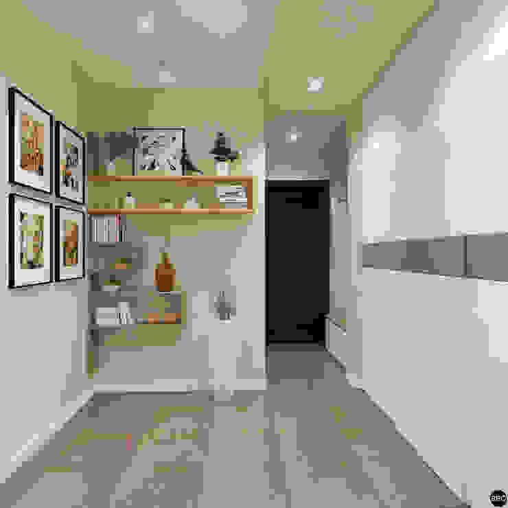 BRO Design Studio Minimalist corridor, hallway & stairs