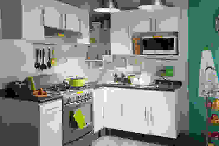 Cocina SEP-2015 Idea Interior Cocinas de estilo moderno Blanco Armarios y estanterías