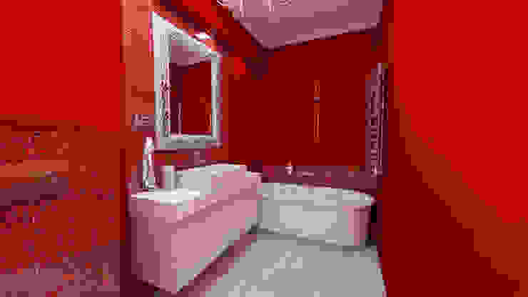 Projekt mieszkania w stylu glamour, Katarzyna Wnęk Katarzyna Wnęk Modern bathroom Red