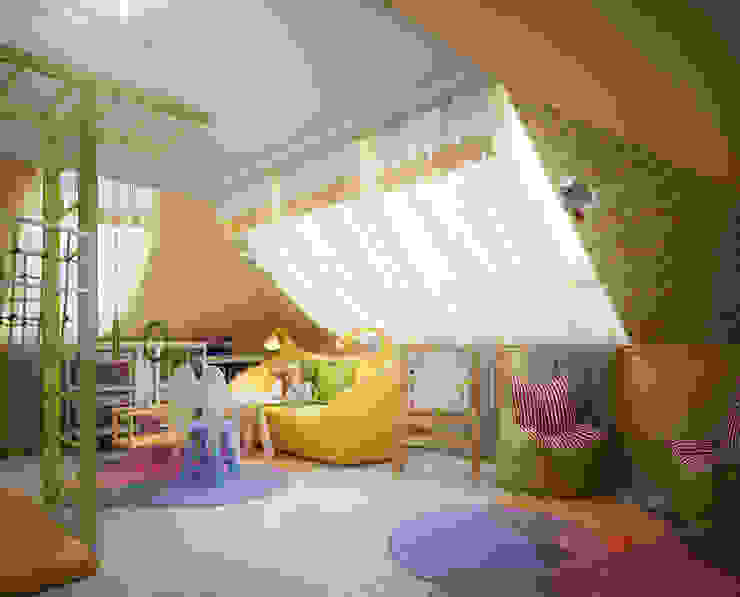 Проект 2х этажного коттеджа в стиле современная классика, Инна Михайская Инна Михайская Chambre d'enfant classique Multicolore