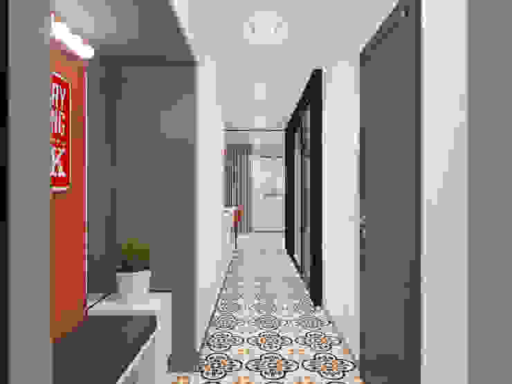 Volkovs studio Scandinavian style corridor, hallway& stairs