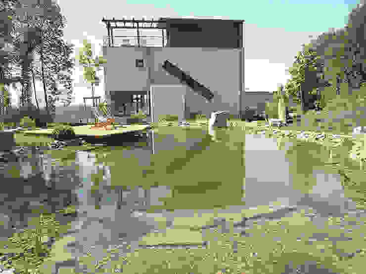 Garten mit Schwimmteich Kräftner Landschaftsarchitektur Moderner Garten