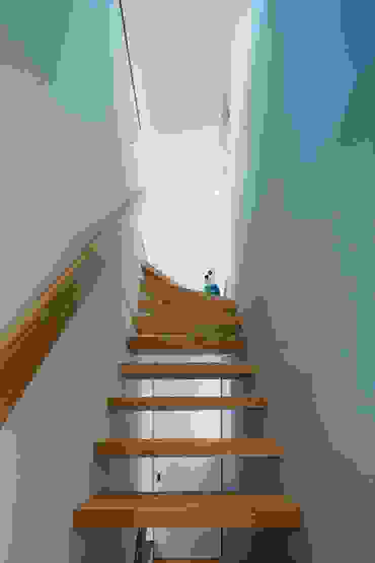 向山建築設計事務所 Modern corridor, hallway & stairs