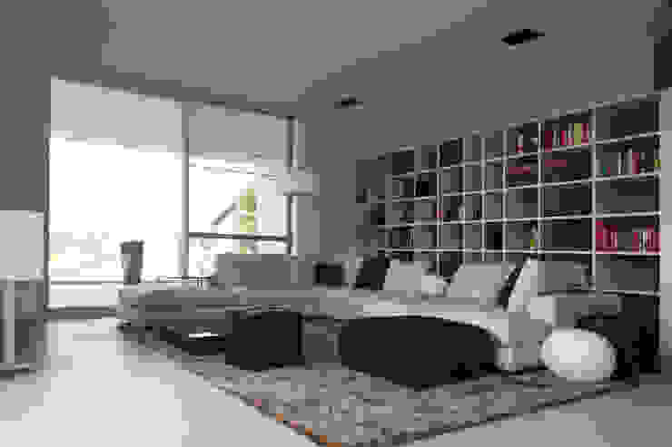 Haus P, Anthrazitarchitekten Anthrazitarchitekten Moderne Wohnzimmer