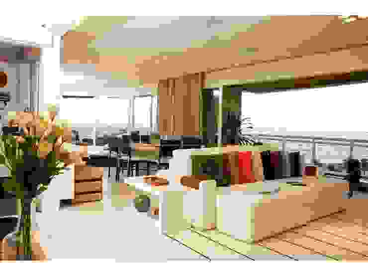 LX Arquitetura Salon moderne Blanc