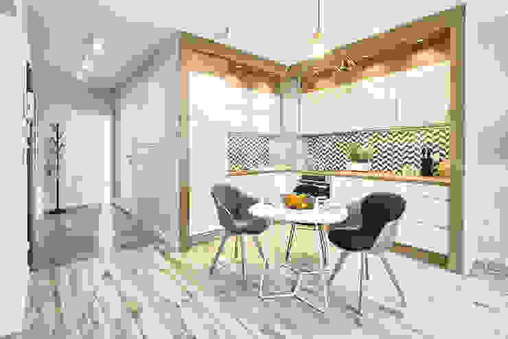 MIESZKANIE POKAZOWE NA OŁTASZYNIE Skandynawski salon od Q2Design Skandynawski