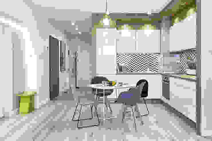 MIESZKANIE POKAZOWE NA OŁTASZYNIE Skandynawski salon od Q2Design Skandynawski