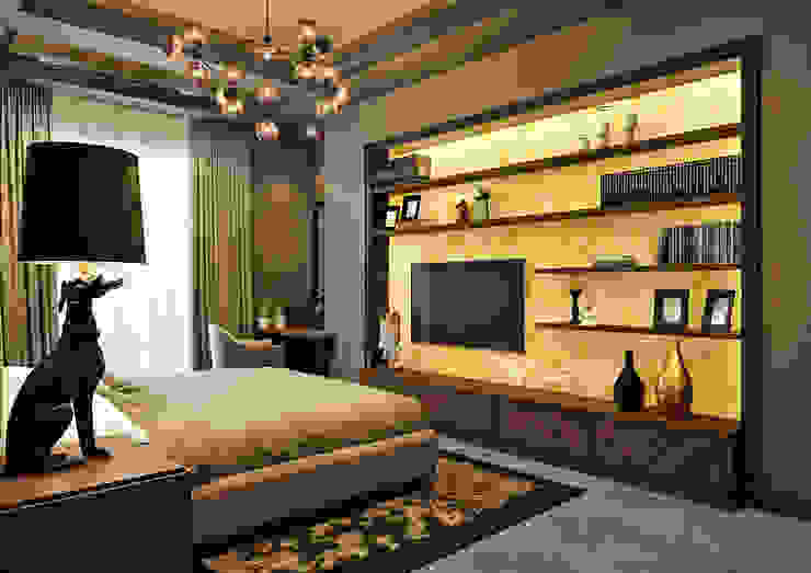 Спальня Rash_studio Спальня в эклектичном стиле