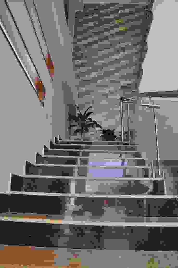 Dr.Z.S.'s Residential House DESIGNER GALAXY Modern corridor, hallway & stairs