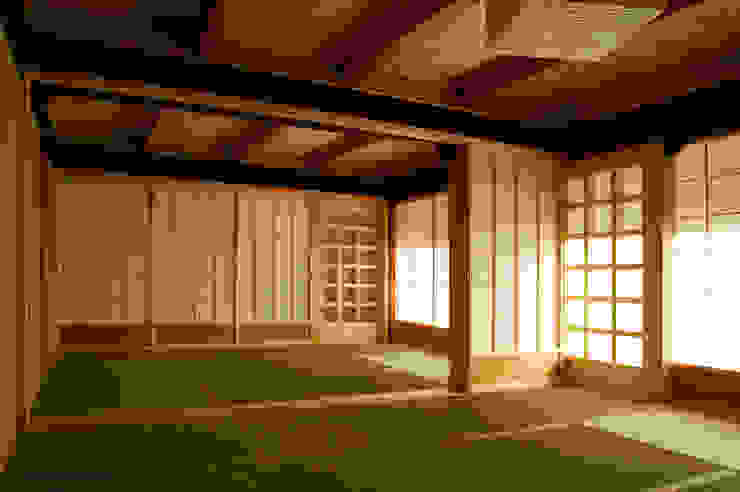 日本の古民家のいいところ Las casas tradicionales japonesas son espléndidas. アグラ設計室一級建築士事務所 agra design room カントリーデザインの リビング