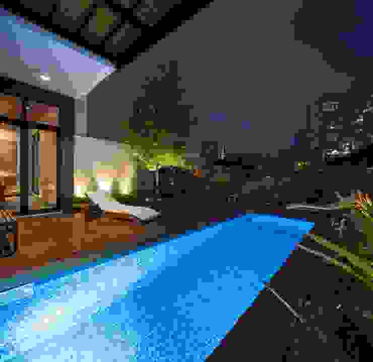 LGZ Taller de arquitectura Kolam Renang Modern Ubin Blue