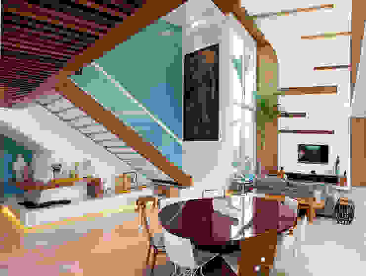 Casa Knittel, 360arquitetura 360arquitetura Hành lang, sảnh & cầu thang phong cách tối giản