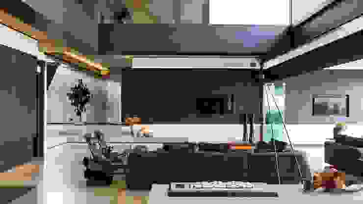 House in Kloof Road Nico Van Der Meulen Architects Soggiorno moderno