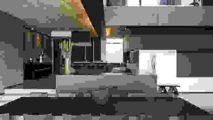 House in Kloof Road Nico Van Der Meulen Architects Soggiorno moderno