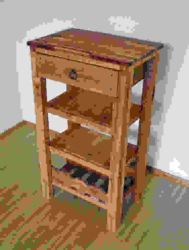 Serviertisch, Andreas Gentzsch Andreas Gentzsch Rustikale Küchen Holz Braun Schränke und Regale