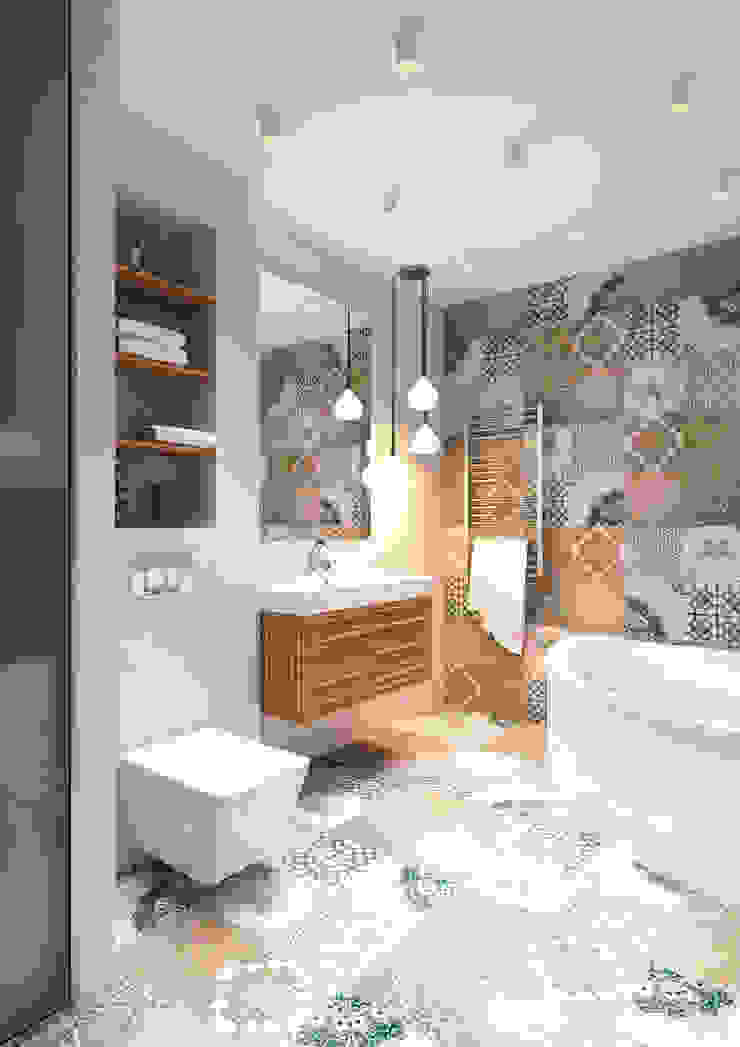 Квартира на Челюскинцев QUADRUM STUDIO Ванная в стиле лофт