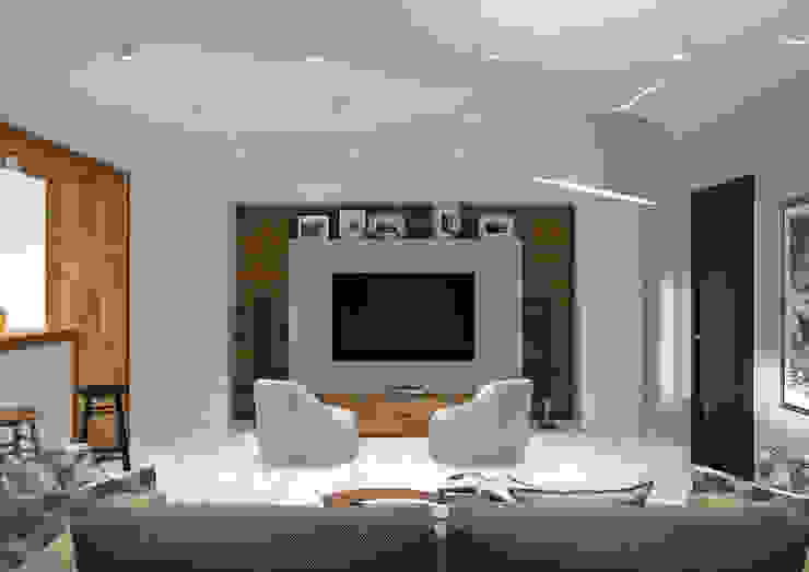 Квартира на Челюскинцев QUADRUM STUDIO Гостиная в стиле лофт