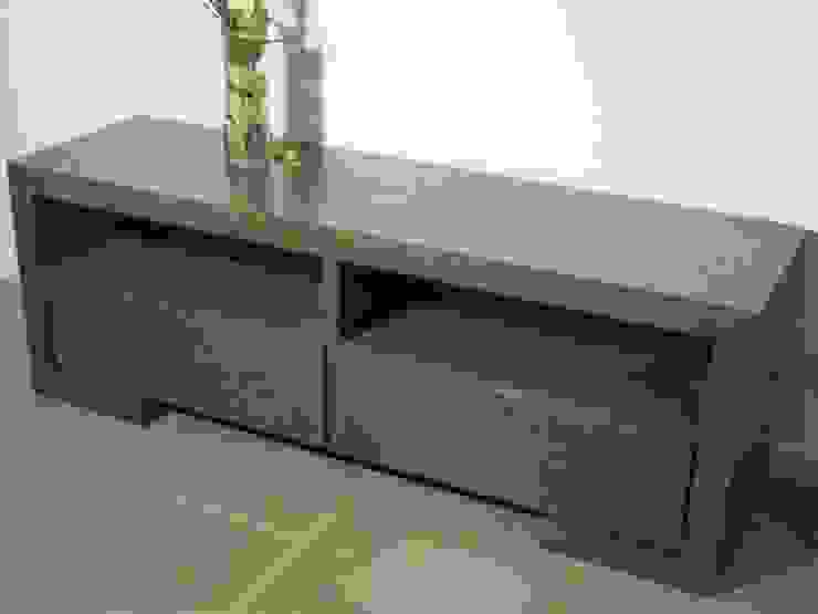 meuble tele beton cire