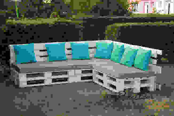 Palettenlounge "Lulatsch" (groß), Paletten-Style Paletten-Style Industrial style balcony, veranda & terrace Wood Furniture