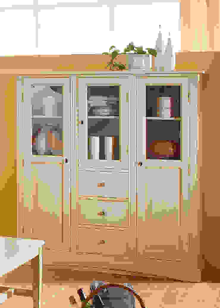 Highboard Landhausstil Lara Holz Massiv Fichte Weiß ...