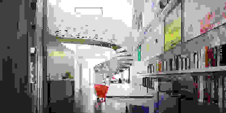 Chelsea Loft, de-cube de-cube Eclectic corridor, hallway & stairs