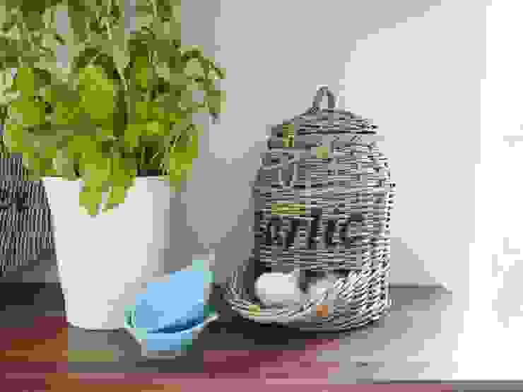 Vorratskorb Aufbewahrungskorb Garlic aus Rattan graubraun Homestyle & Garden Landhaus Küchen Rattan/Korb Braun Aufbewahrung und Lagerung