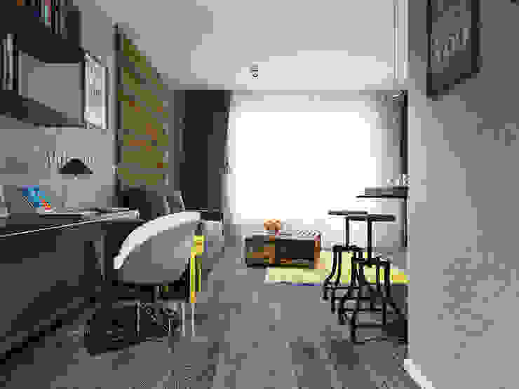 Salas de estar industriais por Дизайн-бюро № 11 Industrial