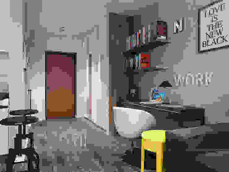 Salas de estar industriais por Дизайн-бюро № 11 Industrial