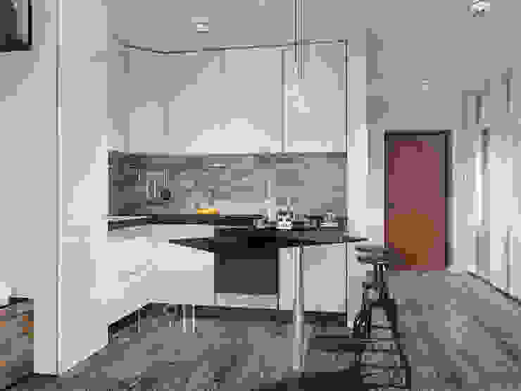 Salas de estar industriais por Дизайн-бюро № 11 Industrial