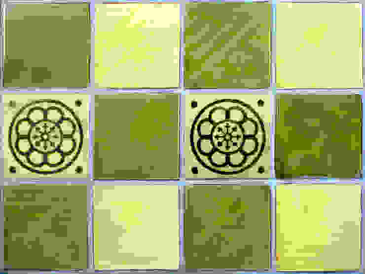 Green & Yellow Wall Tiles Deiniol Williams Ceramics Rustic style walls & floors Ceramic Tiles