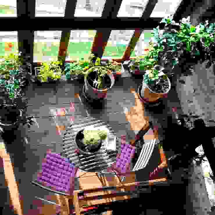 La casa del sasso ArchitetturaTerapia® Giardino d'inverno in stile rurale Legno giardino dinverno, veranda, oasirelax