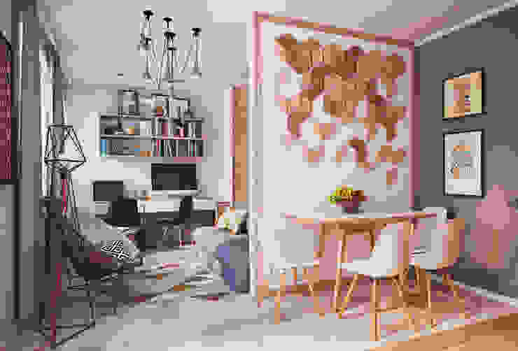 Living room Polygon arch&des Minimalist living room