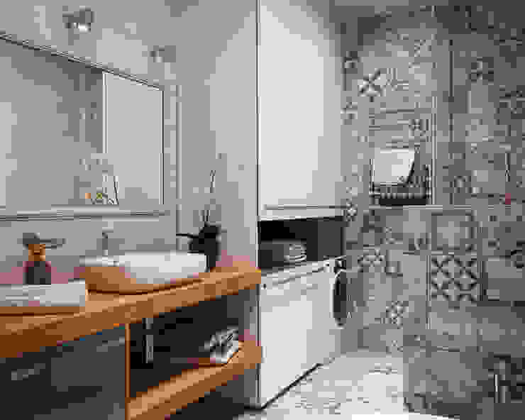 Bathroom Polygon arch&des Minimalist style bathrooms Tiles White