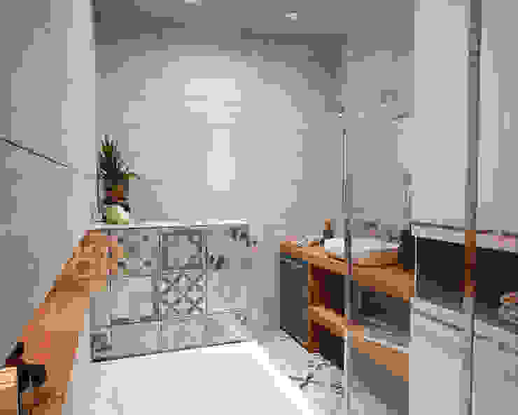 Bathroom Polygon arch&des Minimalist style bathroom Tiles White Bathroom