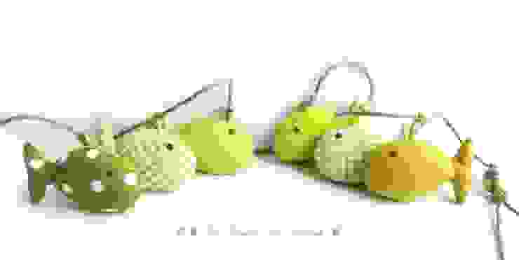 Guirlande De Decoration Chambre D Enfant Bebe Poissons Tissus Vert Sur Corde Brut Originale Unique By Le Monde Des Bibbous Homify